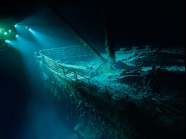 Съемки Титаника под водой