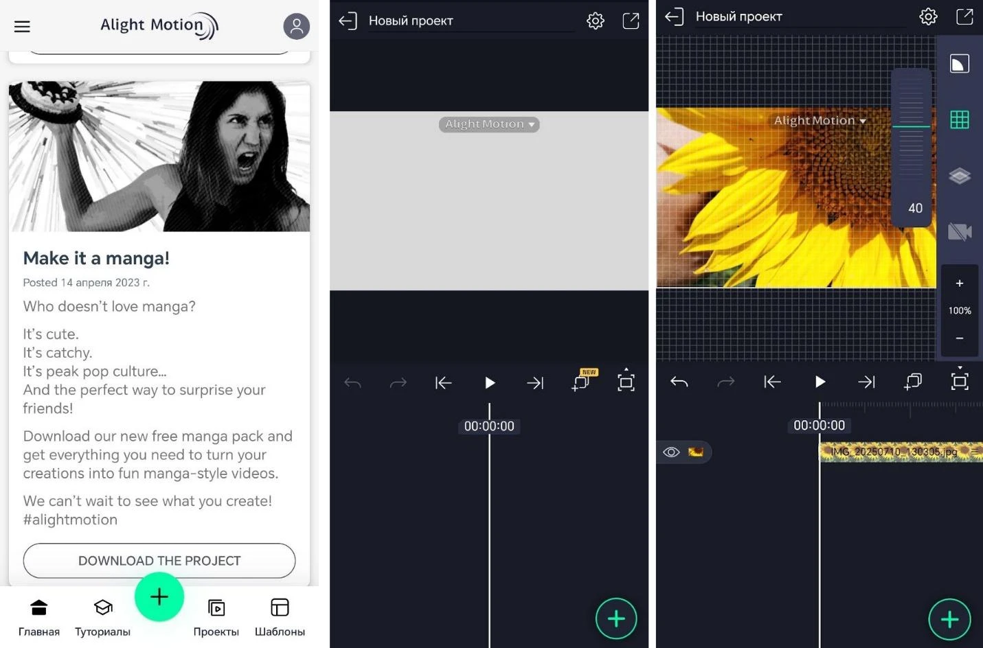 Приложение Alight Motion