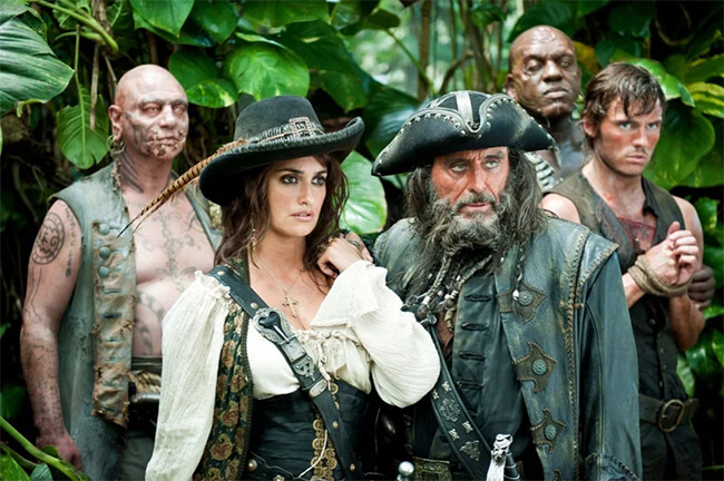 Герои четвертой части «Пиратов Карибского моря»