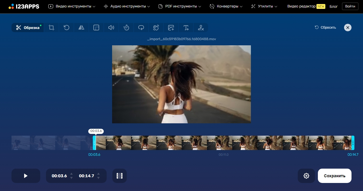 Скриншот программы Online Video Cutter
